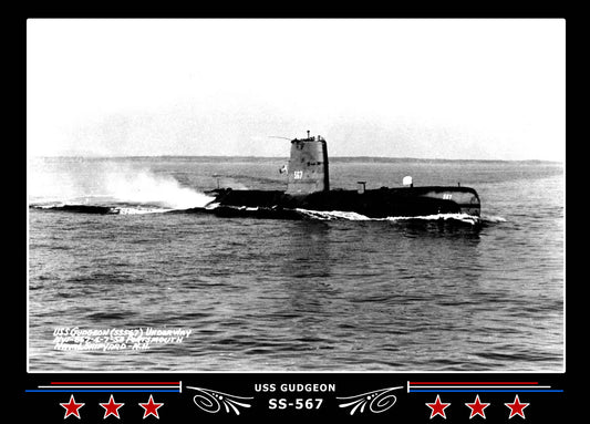 USS Gudgeon SS-567 Canvas Photo Print