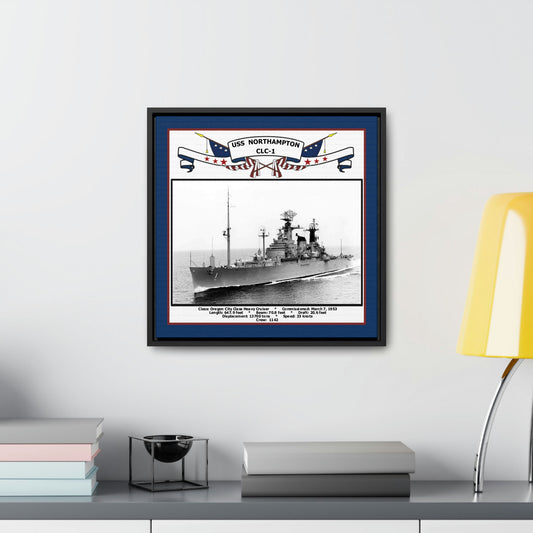 USS Northampton CLC-1 Navy Floating Frame Photo Desk View