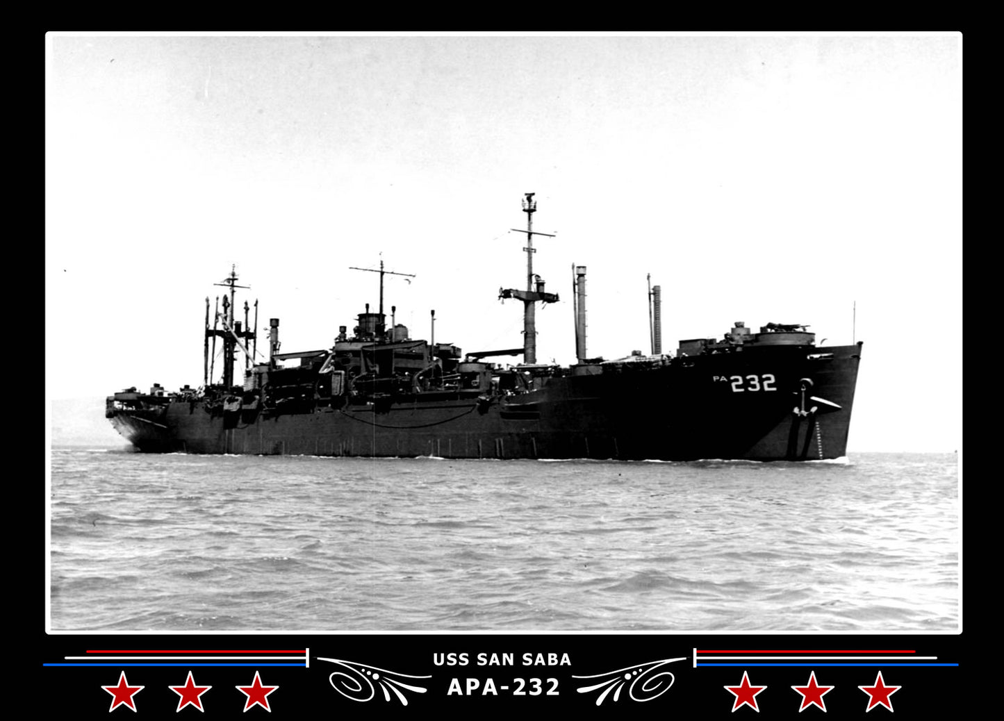 USS San Saba APA232 Canvas Photo Print