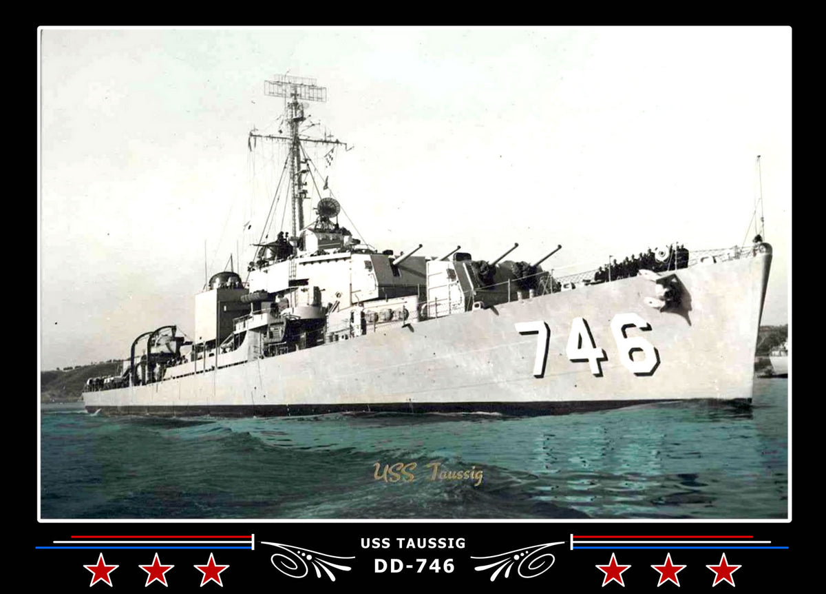 USS Taussig DD-746 Canvas Photo Print