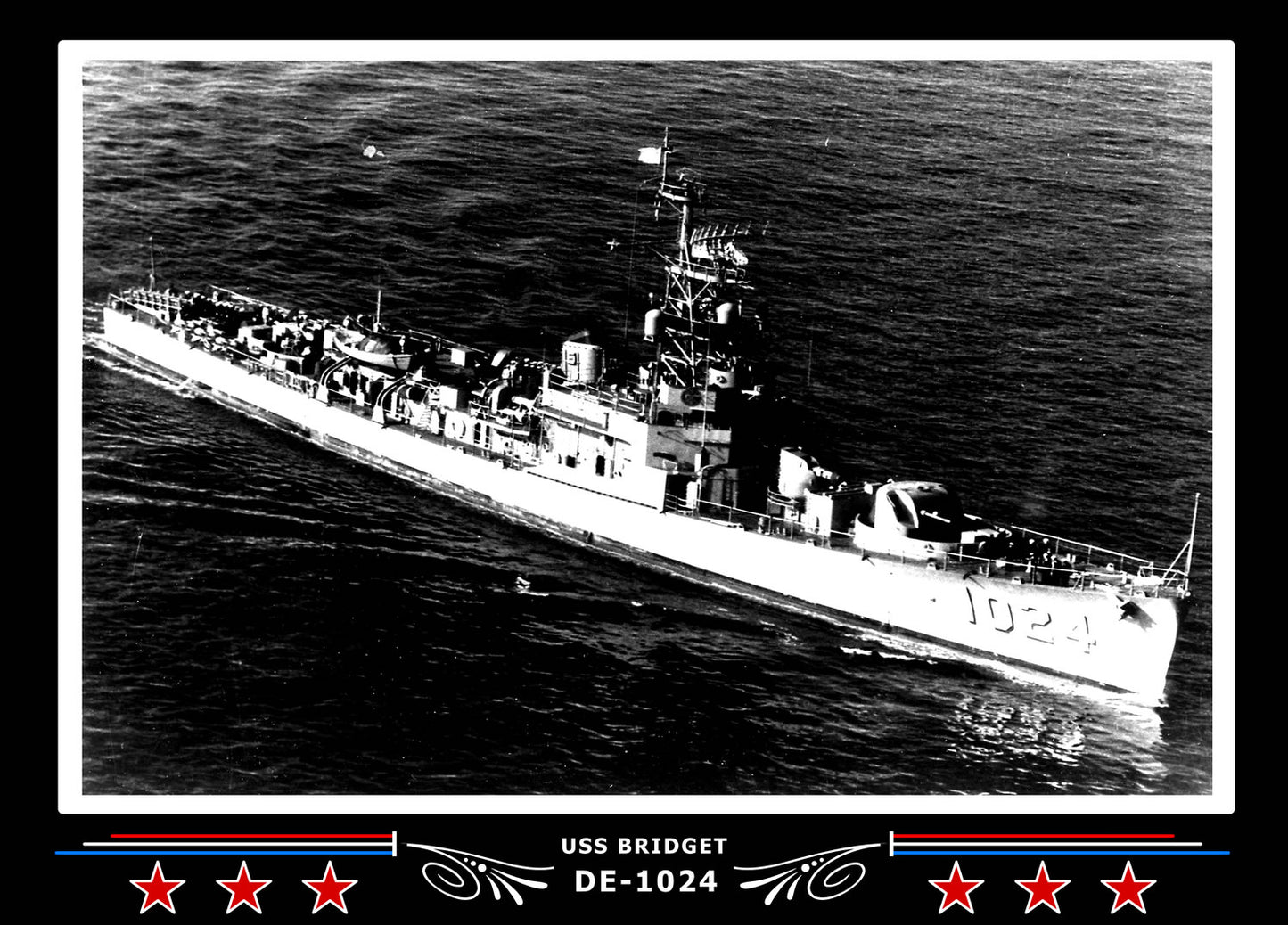 USS Bridget DE-1024 Canvas Photo Print
