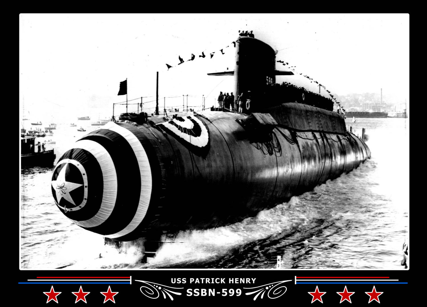 USS Patrick Henry SSBN-599 Canvas Photo Print