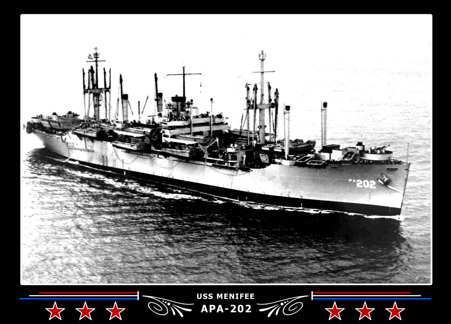 USS Menifee APA202 Canvas Photo Print