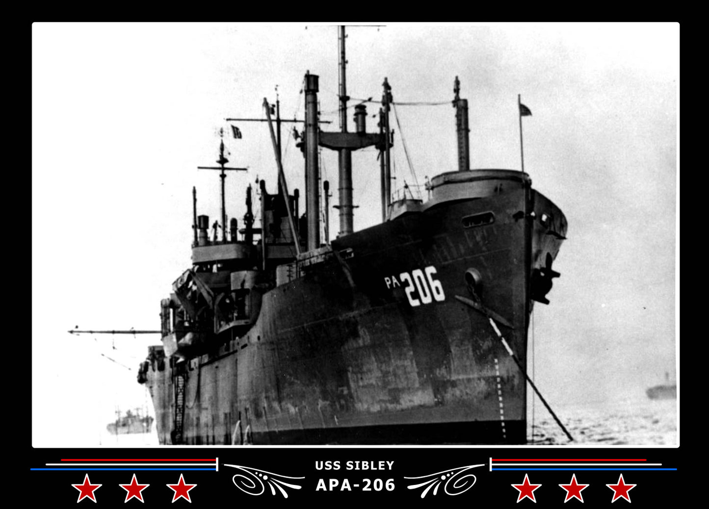 USS Sibley APA206 Canvas Photo Print