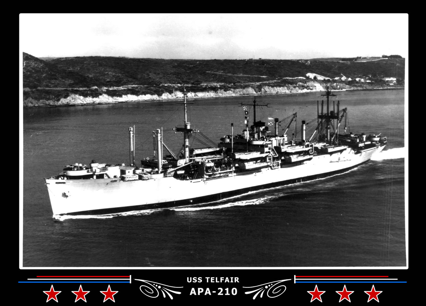 USS Telfair APA210 Canvas Photo Print