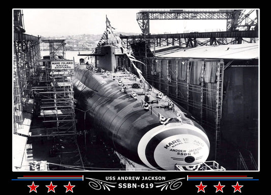 USS Andrew Jackson SSBN-619 Canvas Photo Print