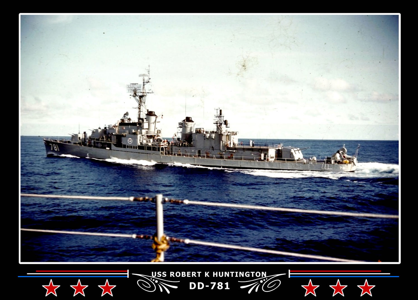 USS Robert K Huntington DD-781 Canvas Photo Print