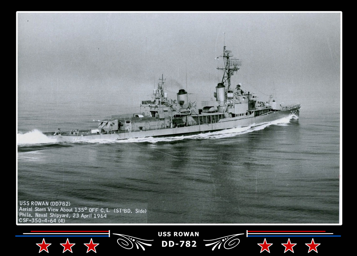 USS Rowan DD-782 Canvas Photo Print
