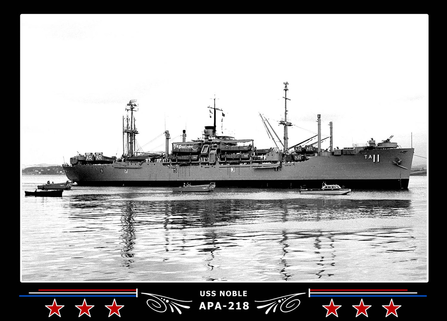 USS Noble APA218 Canvas Photo Print