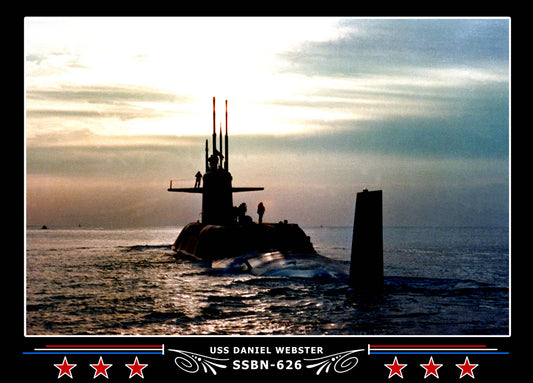 USS Daniel Webster SSBN-626 Canvas Photo Print