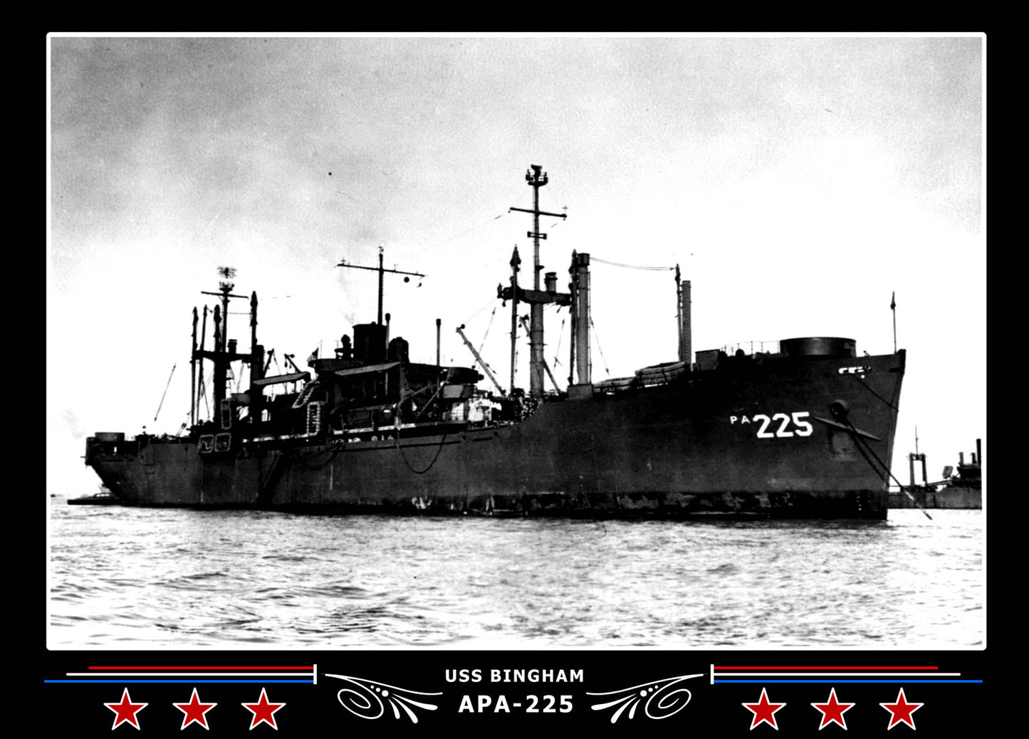 USS Bingham APA225 Canvas Photo Print