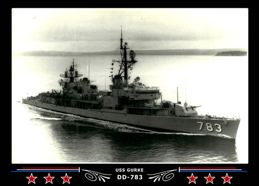 USS Gurke DD-783 Canvas Photo Print