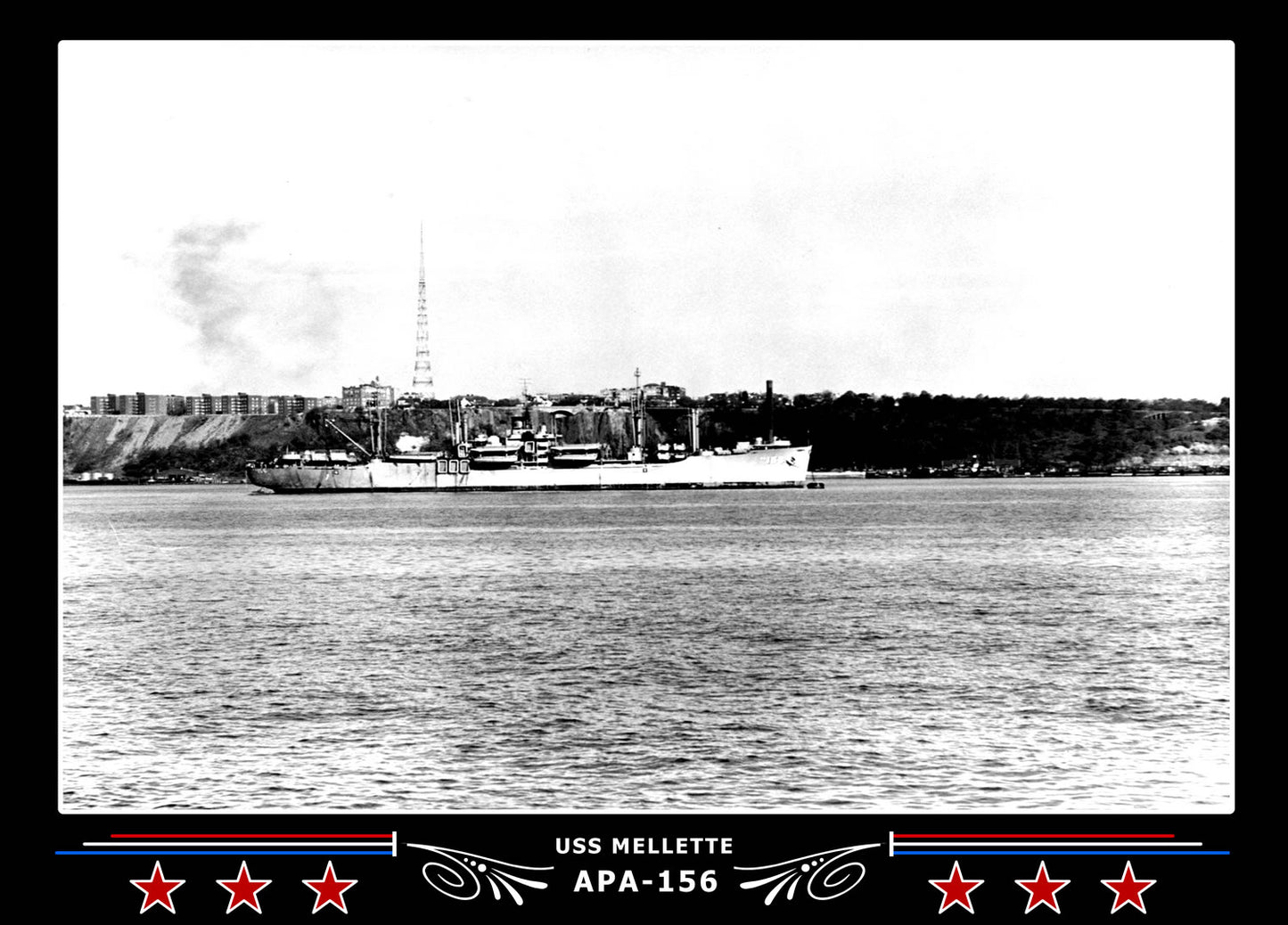 USS Mellette APA156 Canvas Photo Print