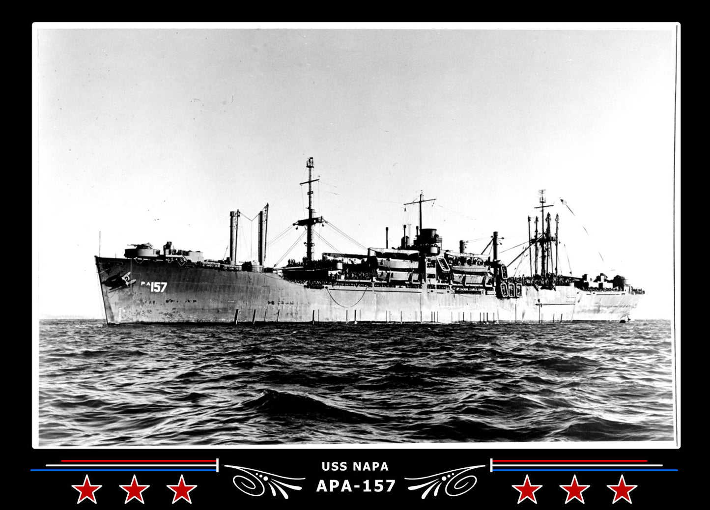 USS Napa APA157 Canvas Photo Print