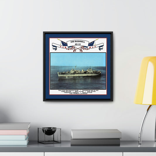 USS Bushnell AS-15 Navy Floating Frame Photo Desk View