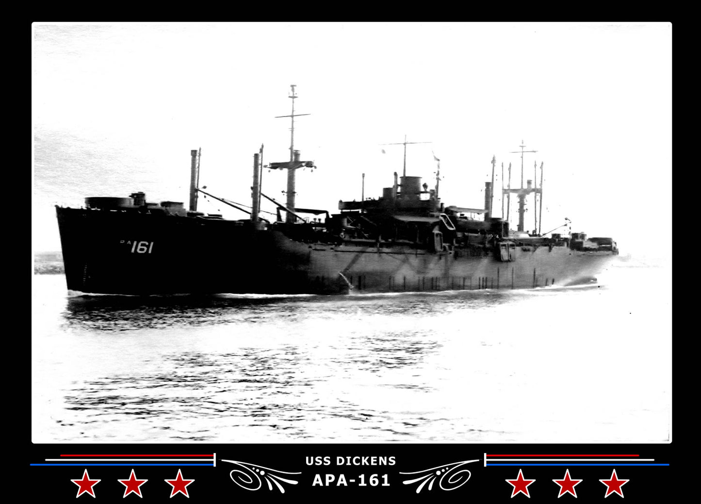 USS Dickens APA161 Canvas Photo Print