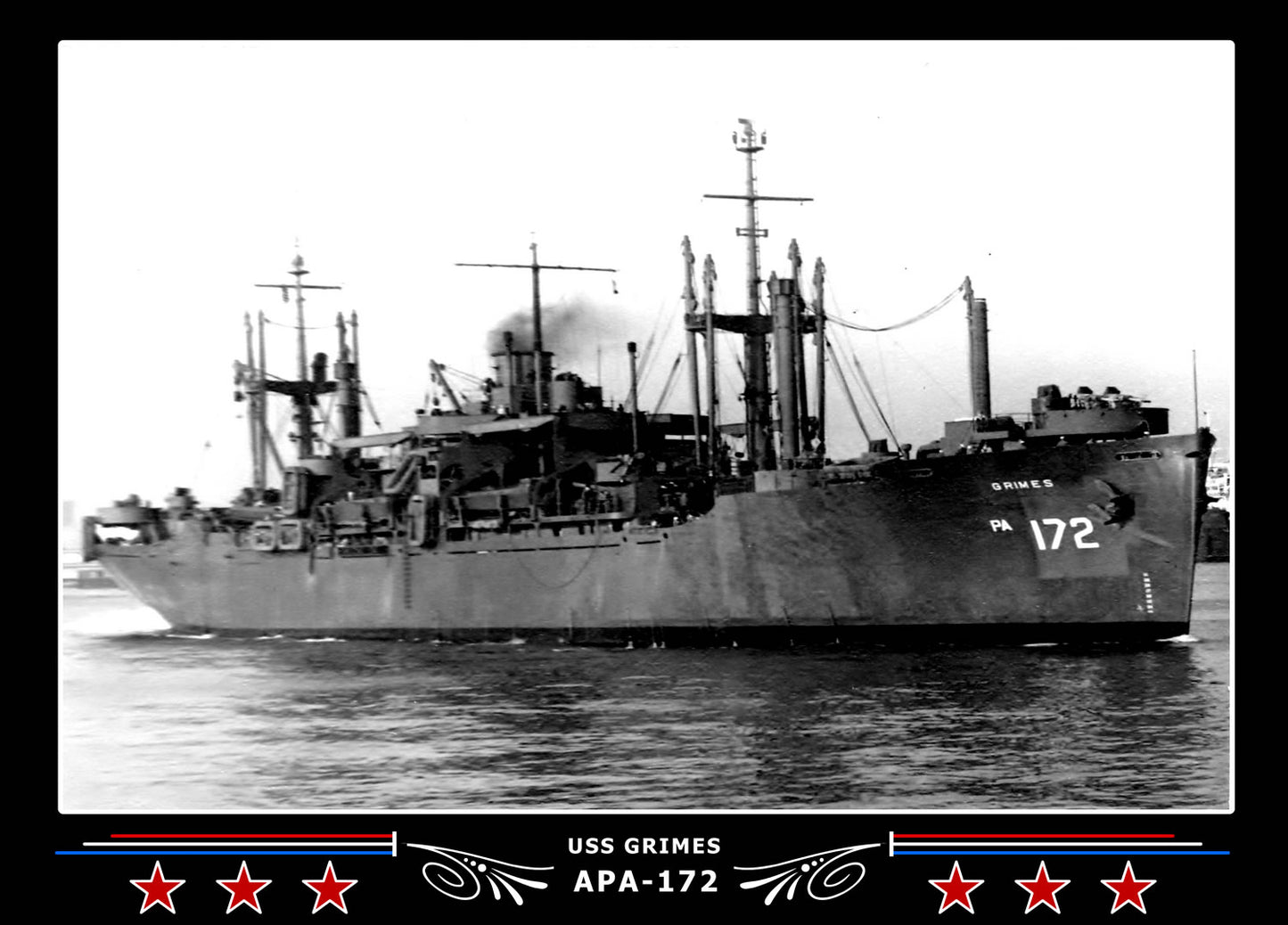 USS Grimes APA172 Canvas Photo Print