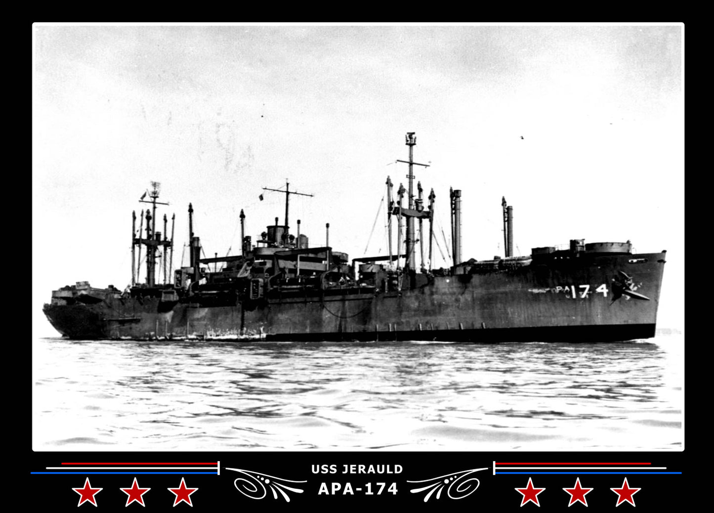 USS Jerauld APA174 Canvas Photo Print