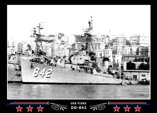 USS Fiske DD-842 Canvas Photo Print
