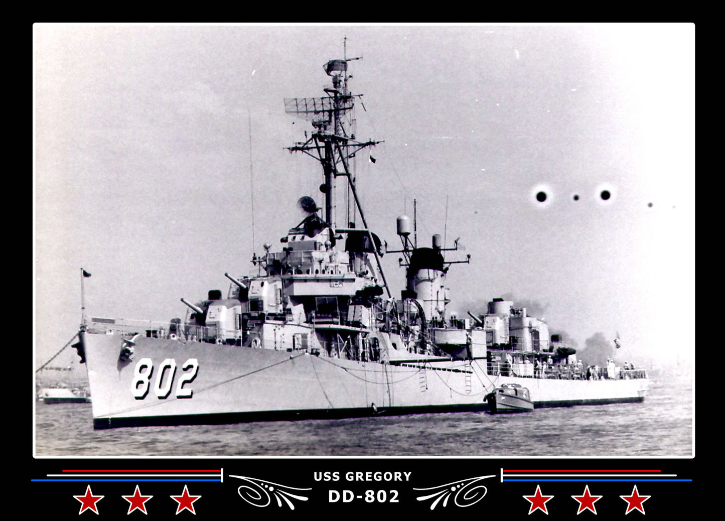 USS Gregory DD-802 Canvas Photo Print