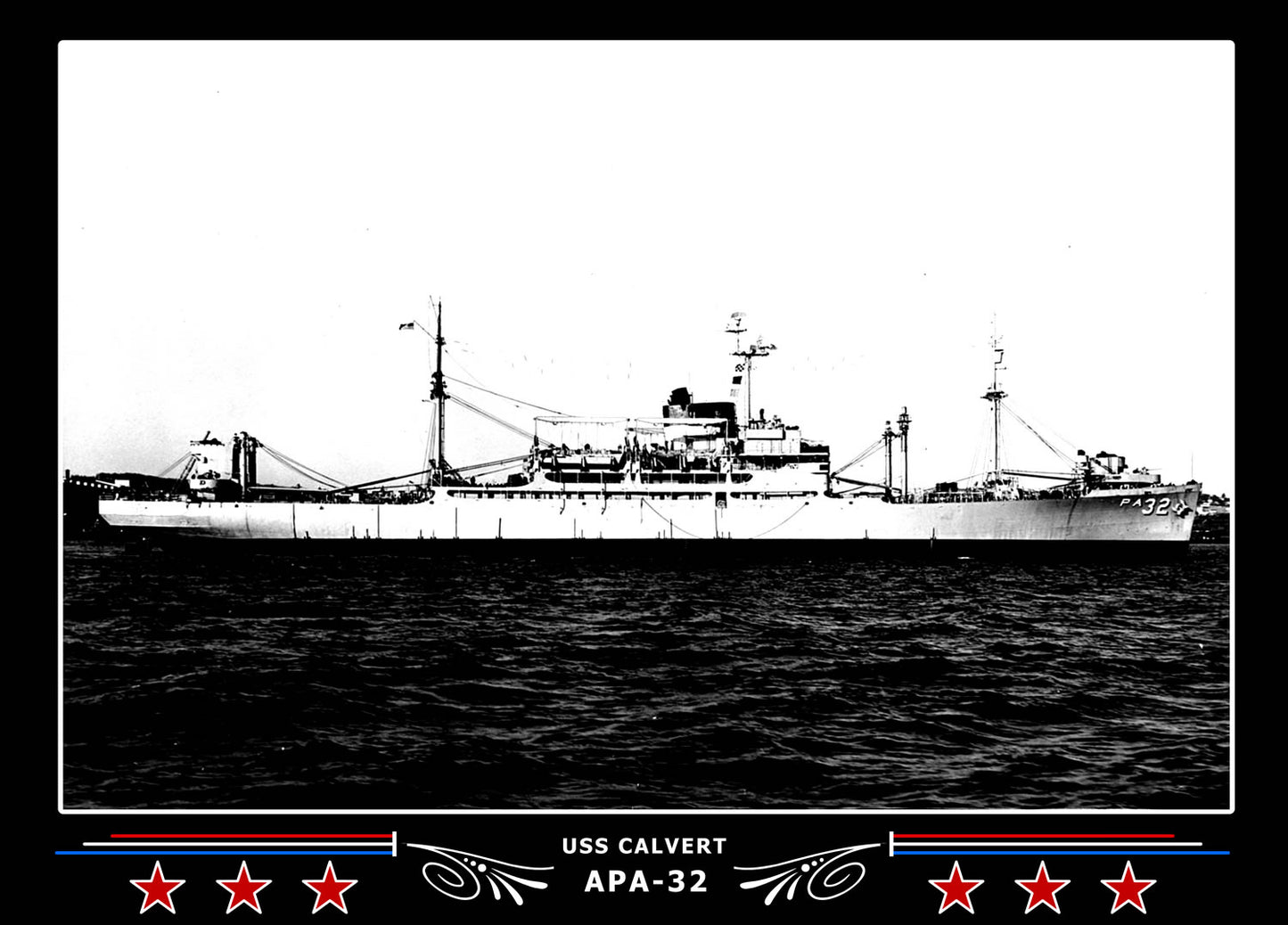 USS Calvert APA32 Canvas Photo Print