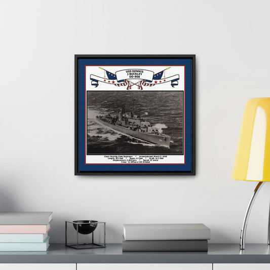 USS Dennis J Buckley DD-808 Navy Floating Frame Photo Desk View