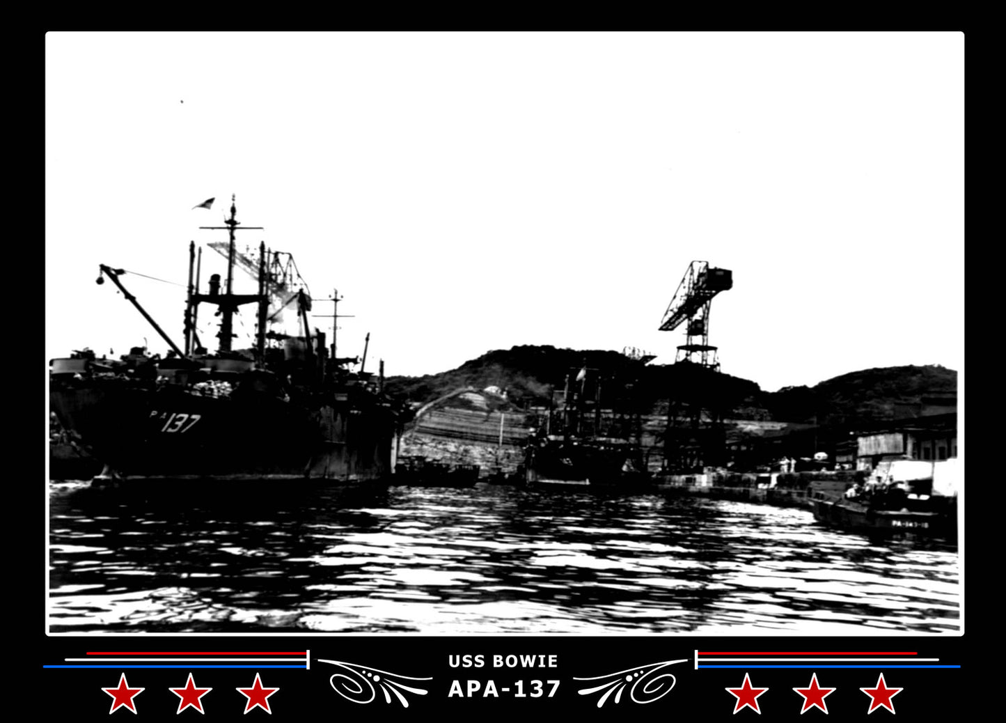 USS Bowie APA137 Canvas Photo Print