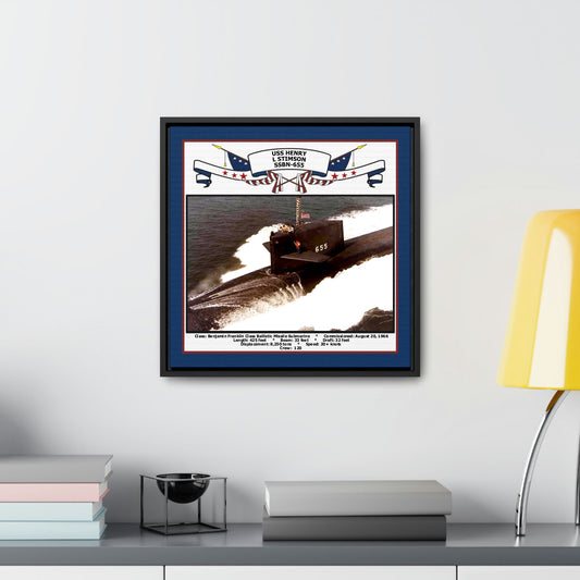 USS Henry L Stimson SSBN-655 Navy Floating Frame Photo Desk View