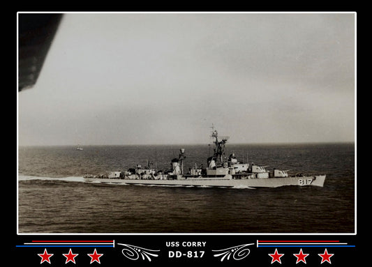 USS Corry DD-817 Canvas Photo Print