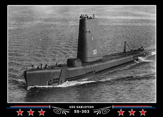 USS Sablefish SS-303 Canvas Photo Print
