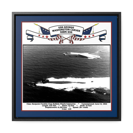 USS George Washington Carver SSBN-656 Navy Floating Frame Photo Front View