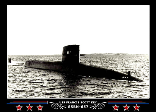USS Francis Scott Key SSBN-657 Canvas Photo Print