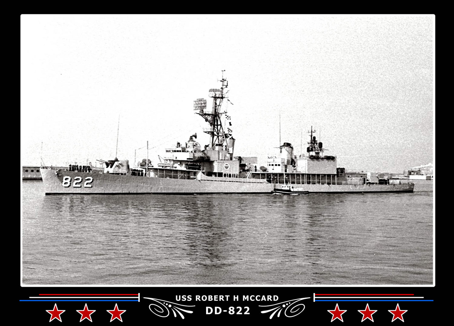 USS Robert H Mccard DD-822 Canvas Photo Print