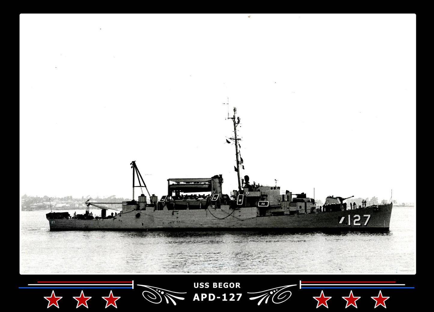 USS Begor APD127 Canvas Photo Print