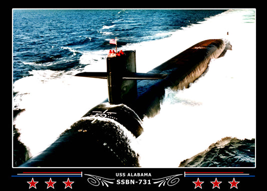 USS Alabama SSBN-731 Canvas Photo Print