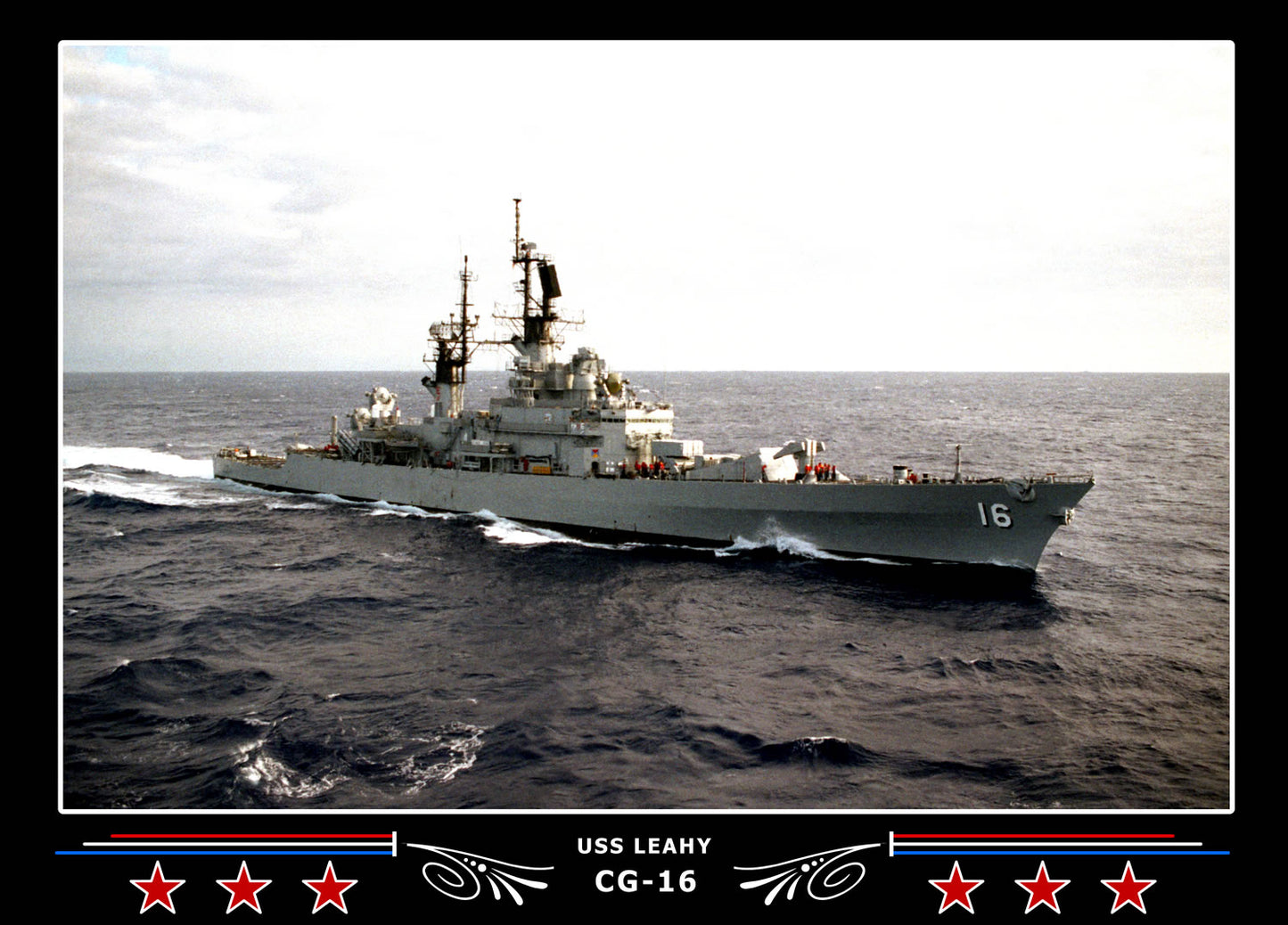 USS Leahy CG-16 Canvas Photo Print