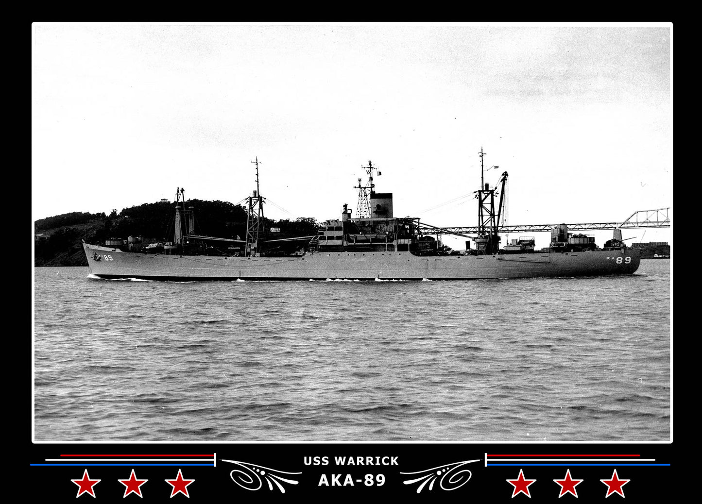 USS Warrick AKA89 Canvas Photo Print