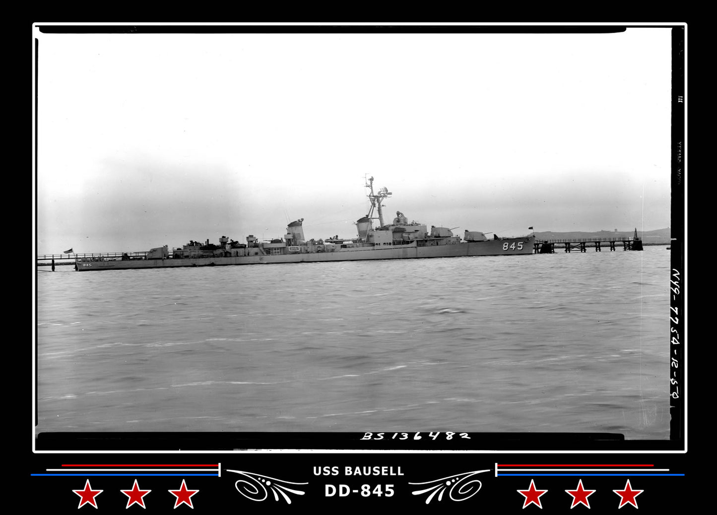 USS Bausell DD-845 Canvas Photo Print