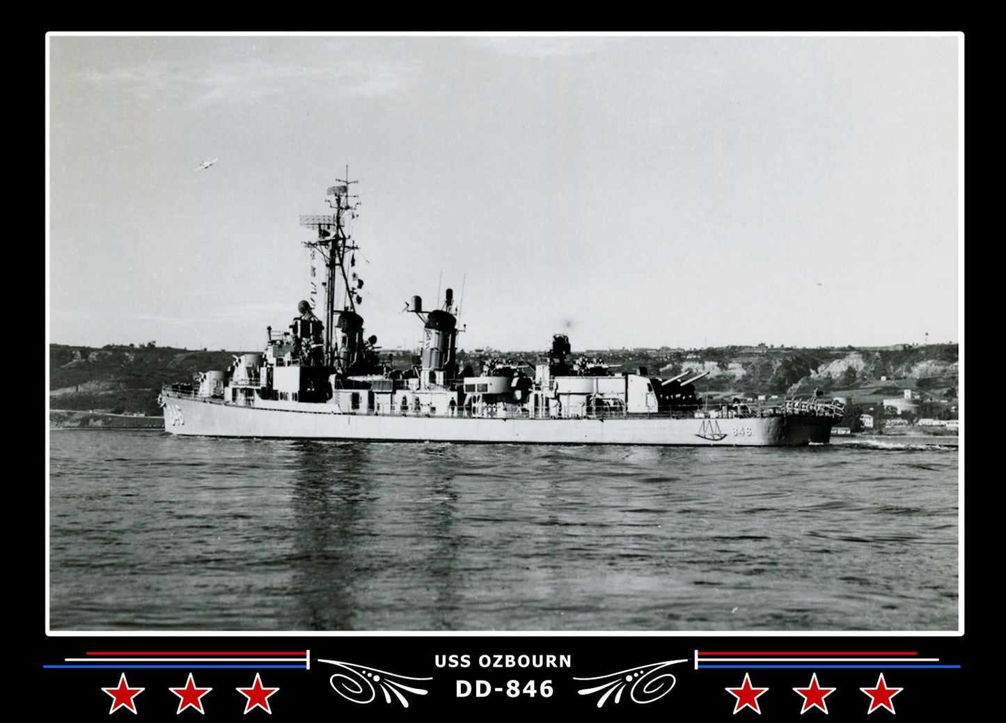 USS Ozbourn DD-846 Canvas Photo Print