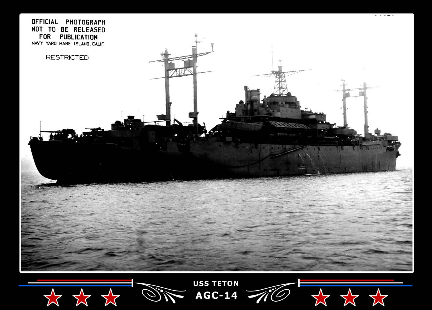 USS Teton AGC14 Canvas Photo Print
