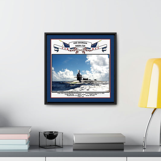 USS Georgia SSGN-729 Navy Floating Frame Photo Desk View