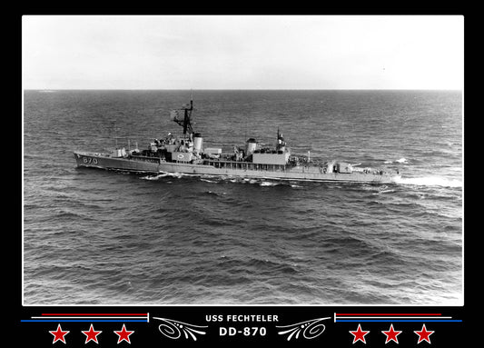 USS Fechteler DD-870 Canvas Photo Print