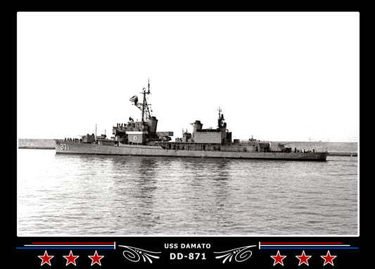 USS Damato DD-871 Canvas Photo Print