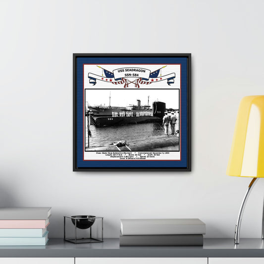 USS Seadragon SSN-584 Navy Floating Frame Photo Desk View