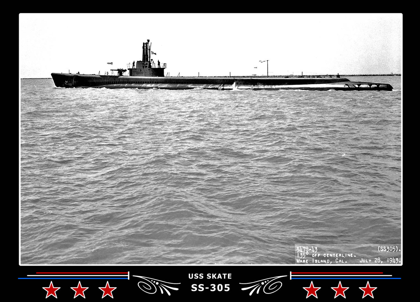 USS Skate SS-305 Canvas Photo Print