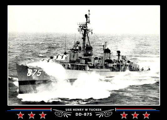 USS Henry W Tucker DD-875 Canvas Photo Print