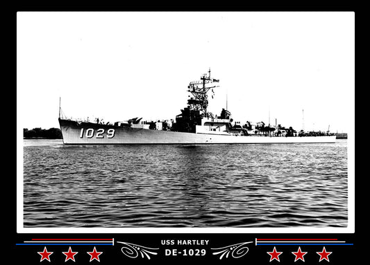 USS Hartley DE-1029 Canvas Photo Print