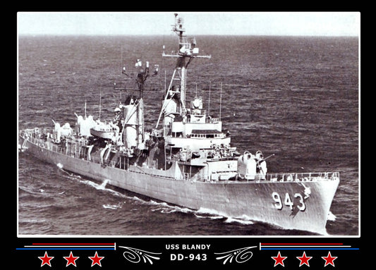 USS Blandy DD-943 Canvas Photo Print