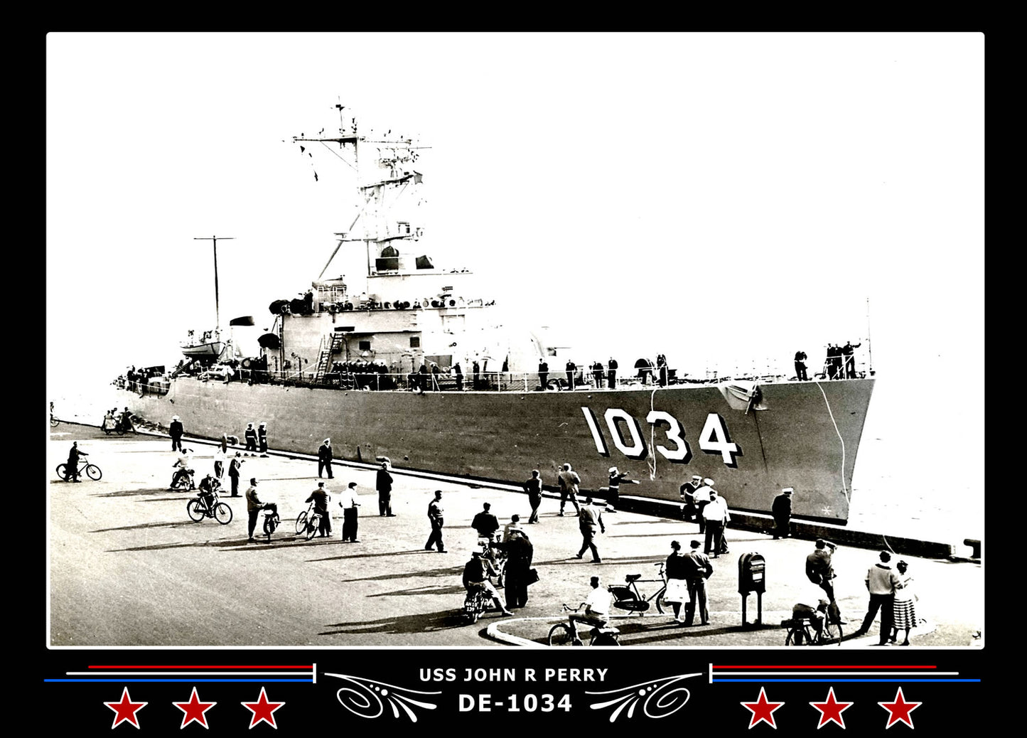 USS John R Perry DE-1034 Canvas Photo Print