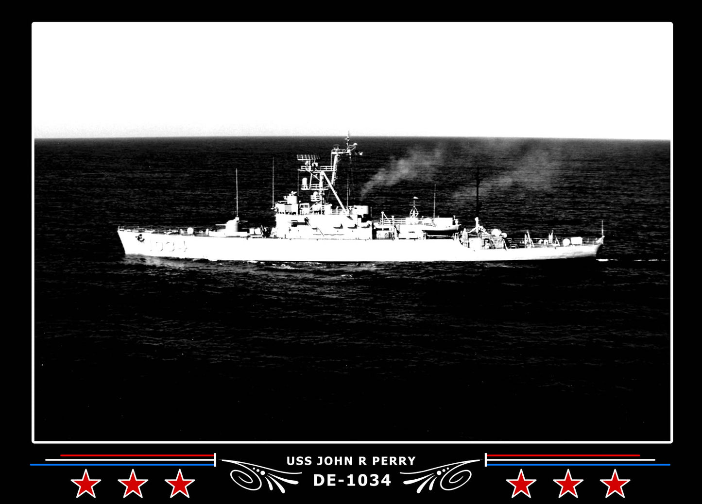 USS John R Perry DE-1034 Canvas Photo Print